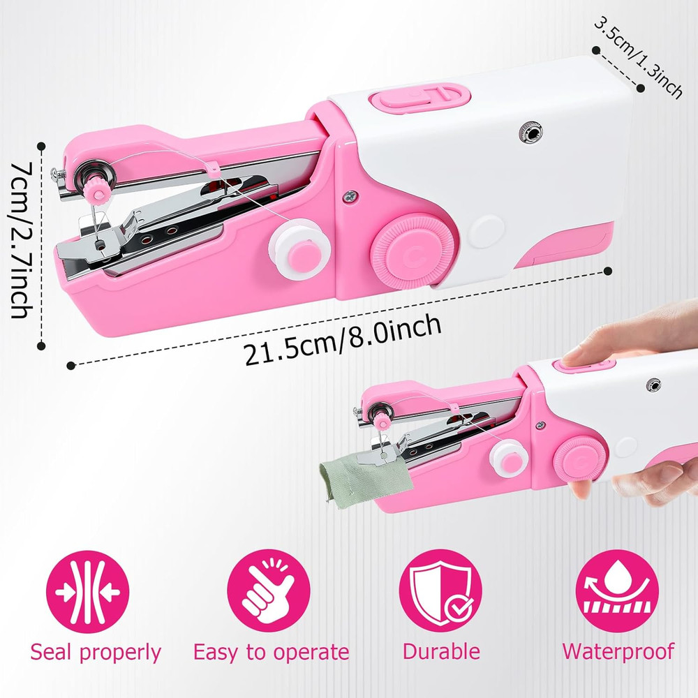 Mini Handheld Sewing Machine, Portable Electric Sewing Machine for Quick Fabric