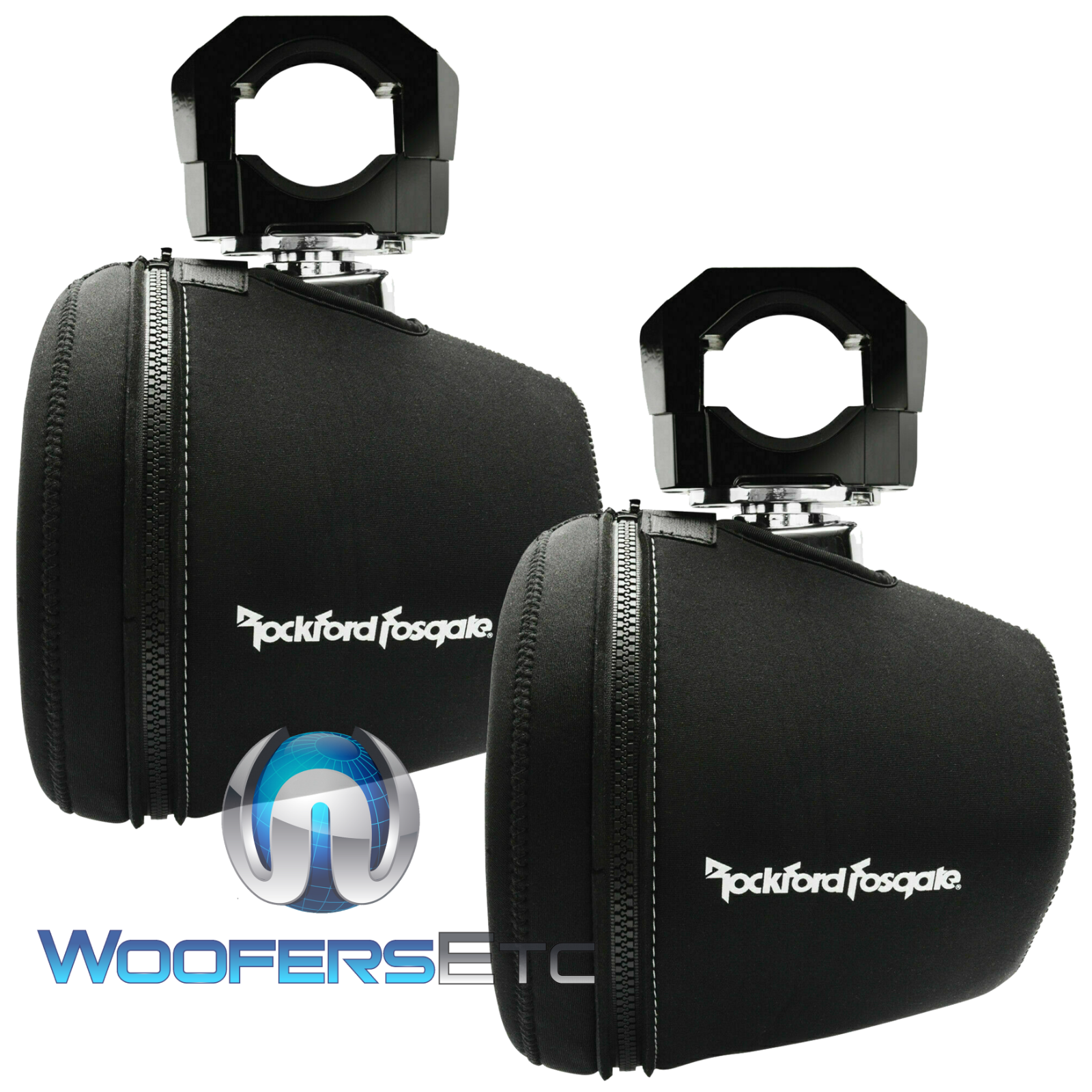 ROCKFORD FOSGATE PM265SPFM 6.5" BLACK MARINE WAKEBOARD TOWER SPEAKER BAGS COVERS