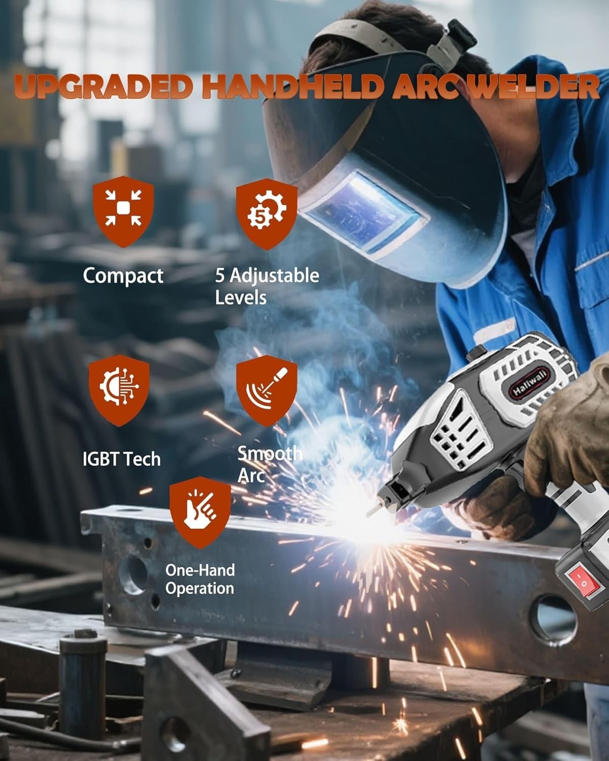 Saker Portable Electric Welding Machine,110V Portable Welder Handheld with IG