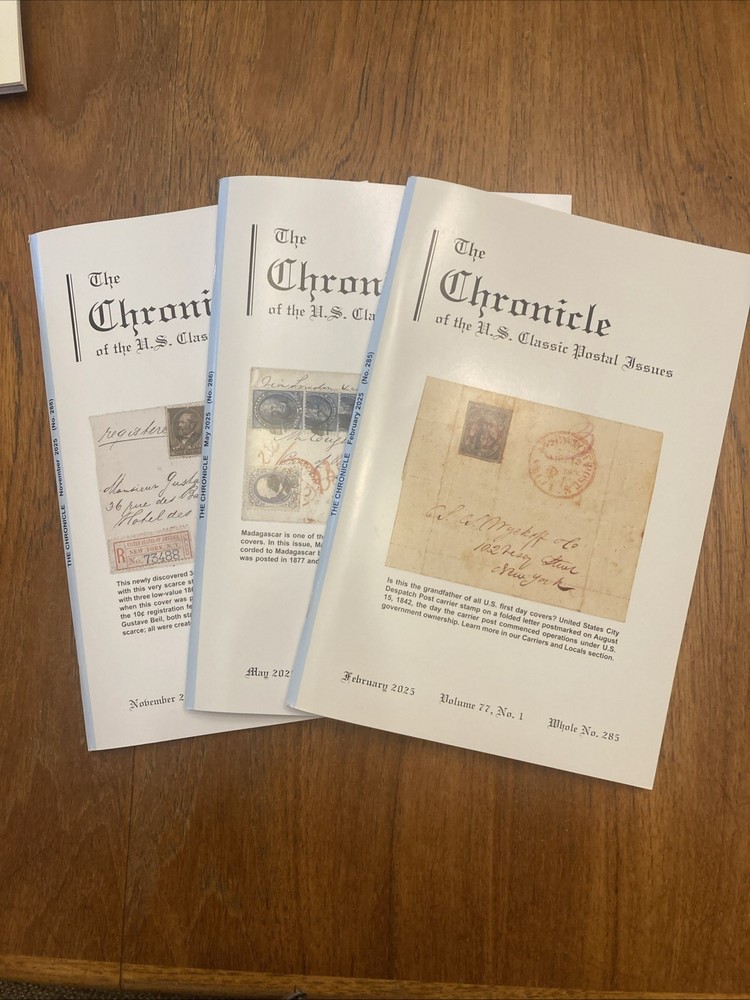 The Chronicle of US Classic Postal Issues 2025, No 1-3