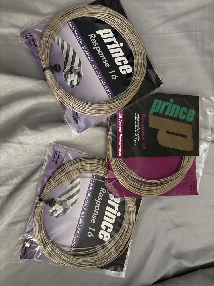 4- Prince Response Tennis String - Ivory- 16 Guage
