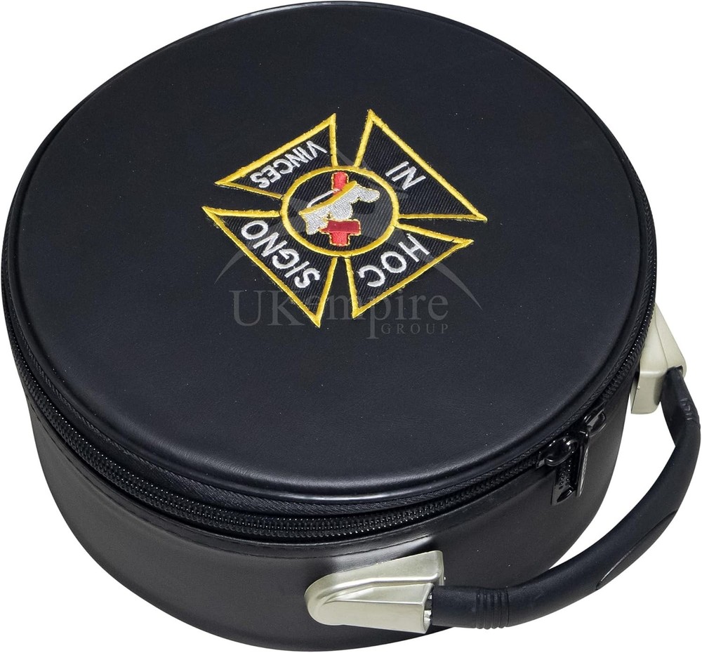 Masonic Knights Templar Commandery Crown Cap Case Black Cross Emblem, Freemason