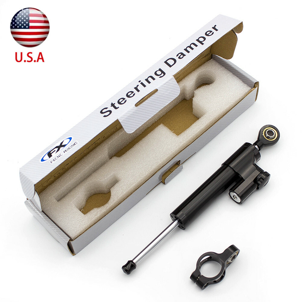 CNC Steering Damper Motorcycle Linear Stabilizer Reversed Safety Control Adjust