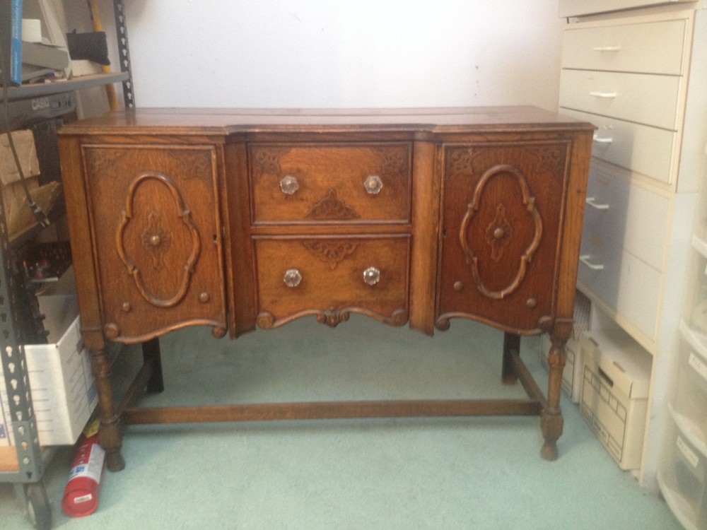 1920s Tudor style oak server/buffet