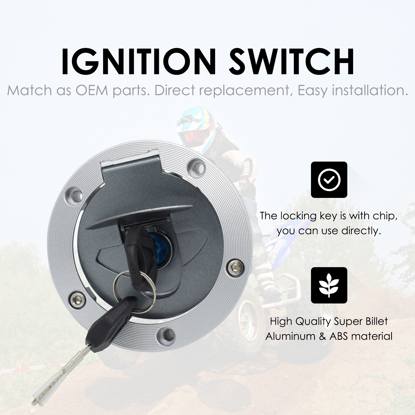 Ignition Switch Lock Gas Cap Key Set For Yamaha YZF-R3 2015-2023 R6 2008-2016