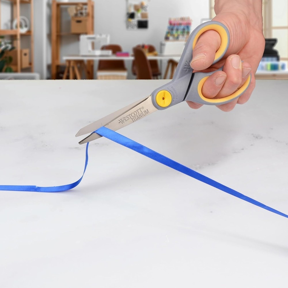 Durable 8” Titanium Bonded Scissors Set - Adjustable Glide for Precision Cutting