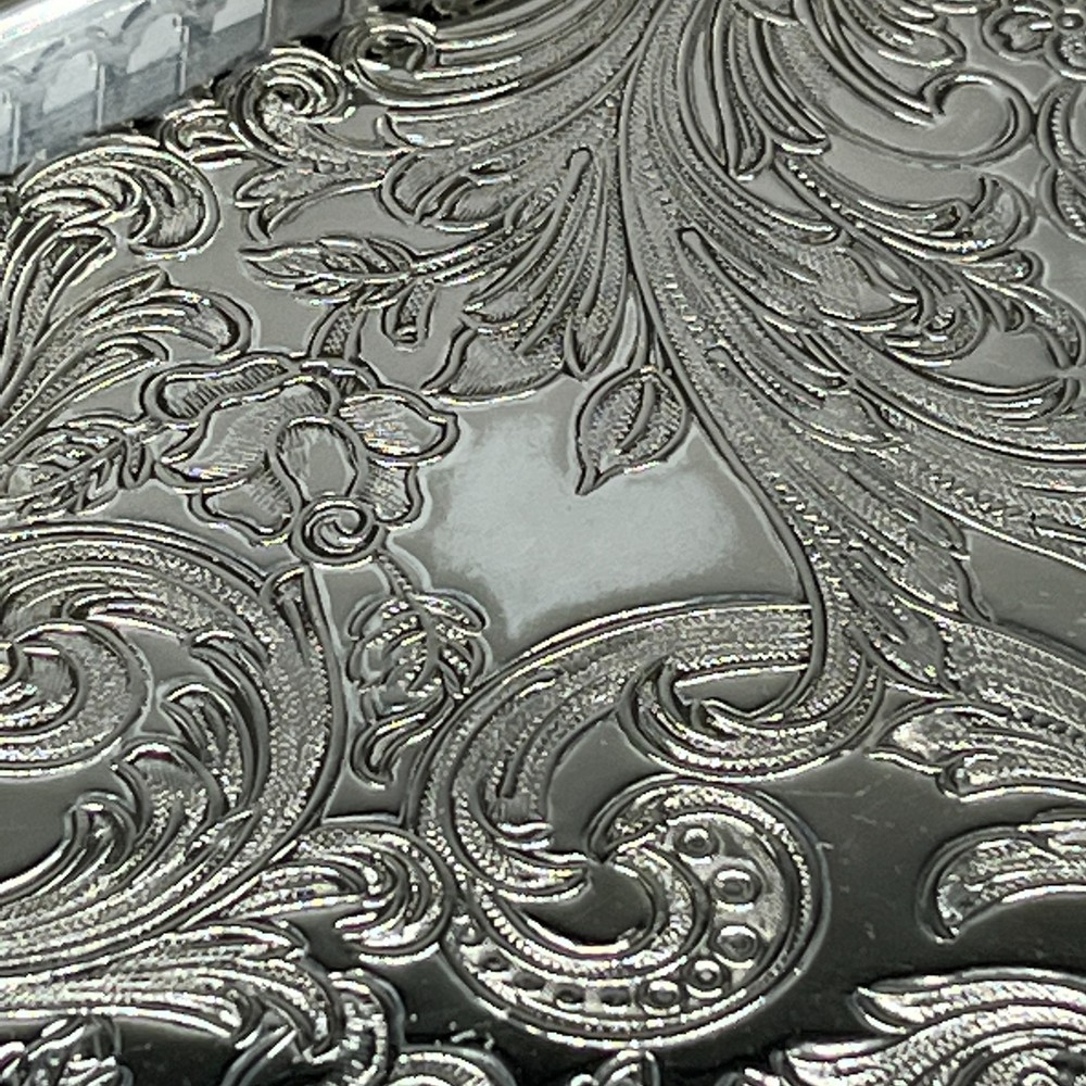 Large Vintage Silver Plated Rectangular Gallery Tray Footed Long Cocktail Drinks