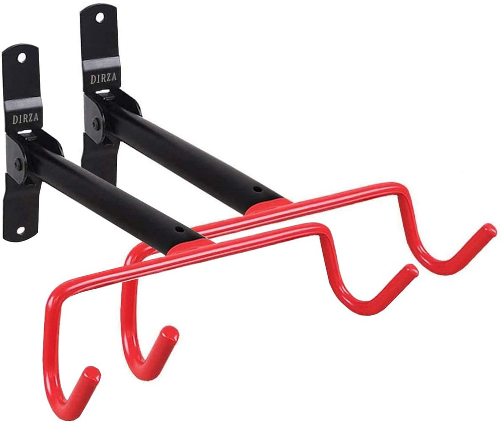 Bike Wall Mount Hanger 2 Pack Foldable Bicycle Storage Horizontal Rack Hook