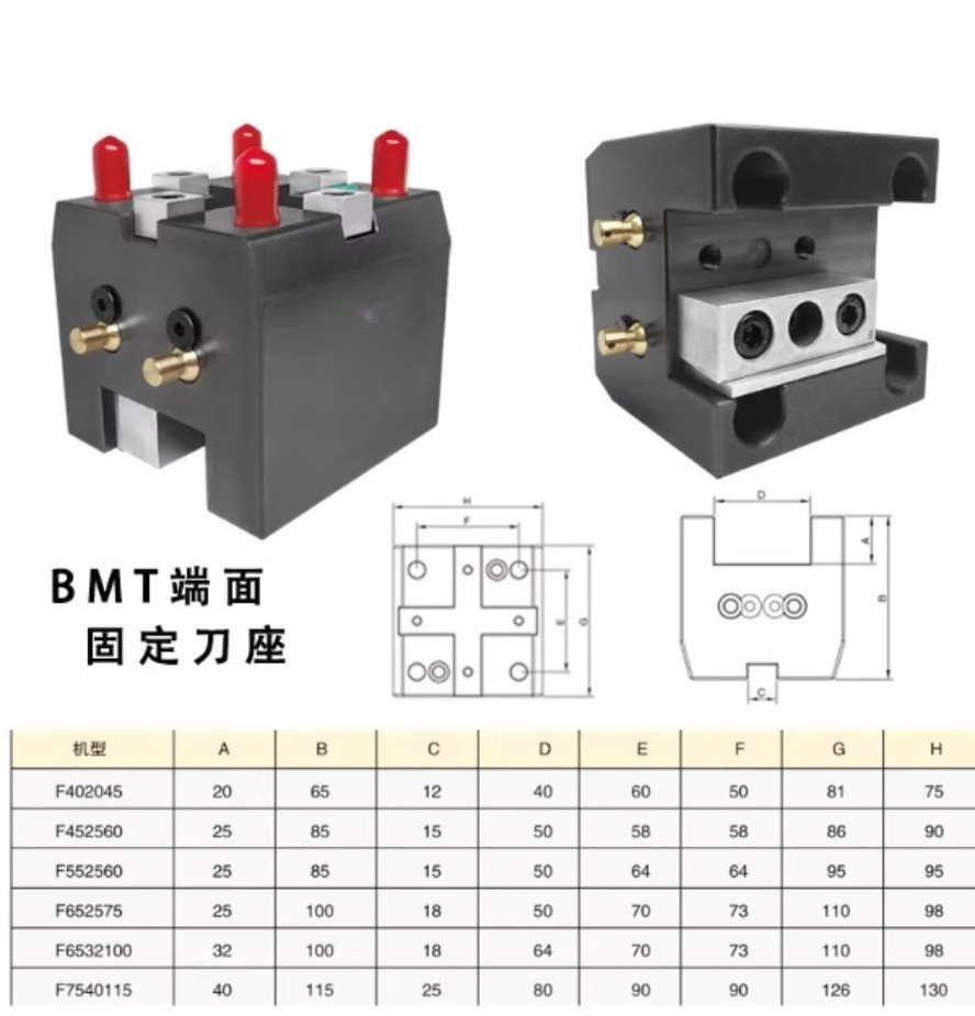 BMT40/45/55 End Face Fixed Tool Holder For turning milling compound machine tool