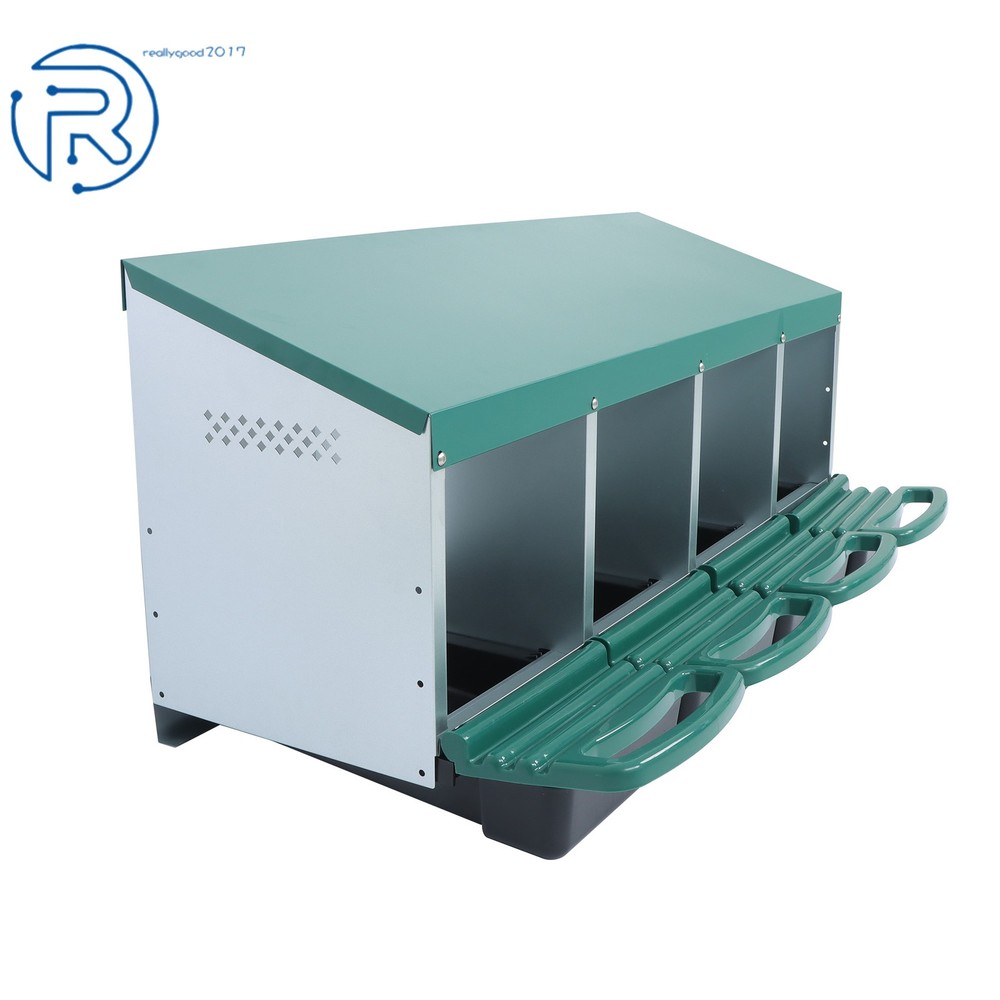 Metal 4 Hole Chicken Nesting Boxes Chicken Egg Laying Nesting Box With Perch