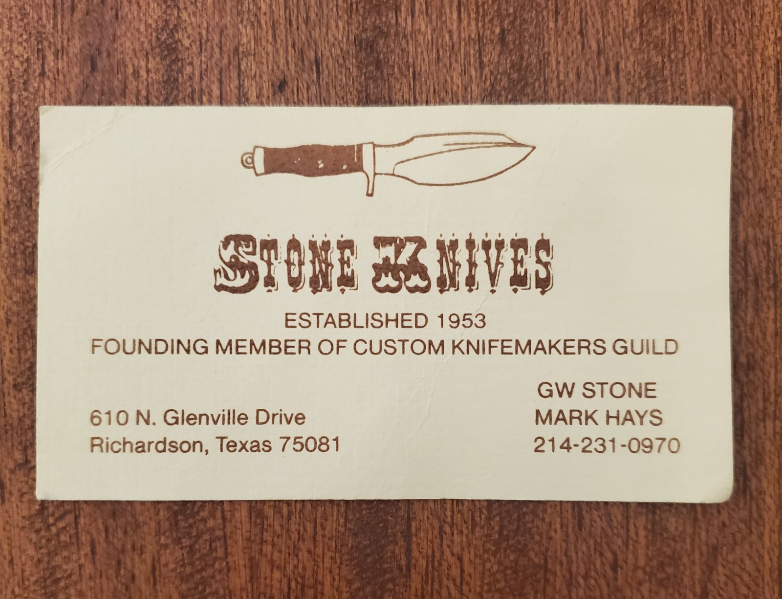 G.W. Stone Custom Handmade Small Fixed Blade EDC Knife New