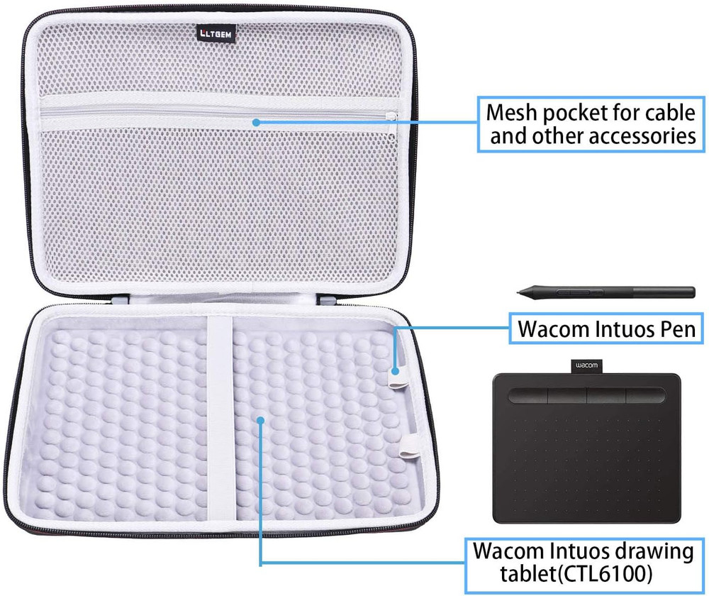 LTGEM Tablet Case for Wacom Intuos Medium Bluetooth Graphics Drawing Tablet
