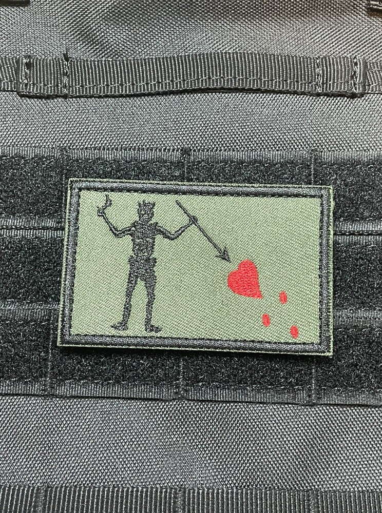 Blackbeard Pirate navy Seal DEVGRU Tactical morale Patch Hook Loop 3.2” Green