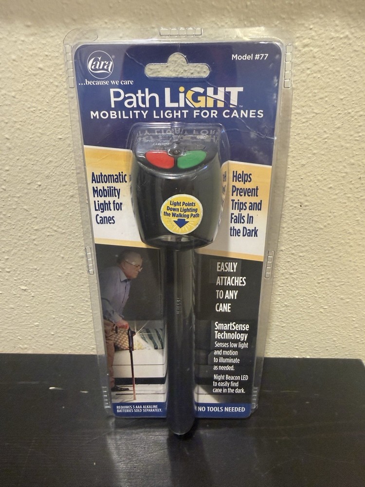 CARA Path Light Easy Attach LED Mobility Light for Canes Model 77 w/ Smart Sense