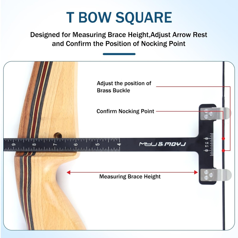 Moyujian Archery Bow String Nocking Points Set Square black