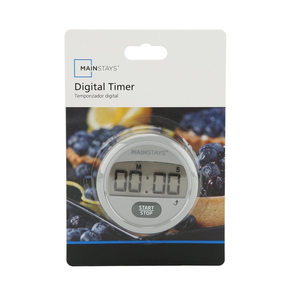 Mainstays Digital Kitchen Timer, Magnetic Countdown Count up Timer Large Display