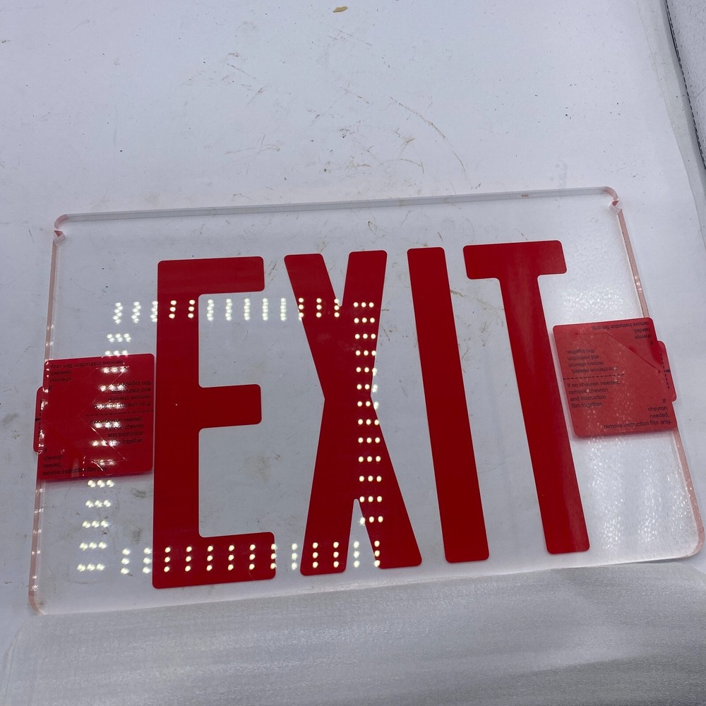 RED EXIT SIGN PANEL 6" SIGN PANEL SCRATCHED  7"x6" ⭐