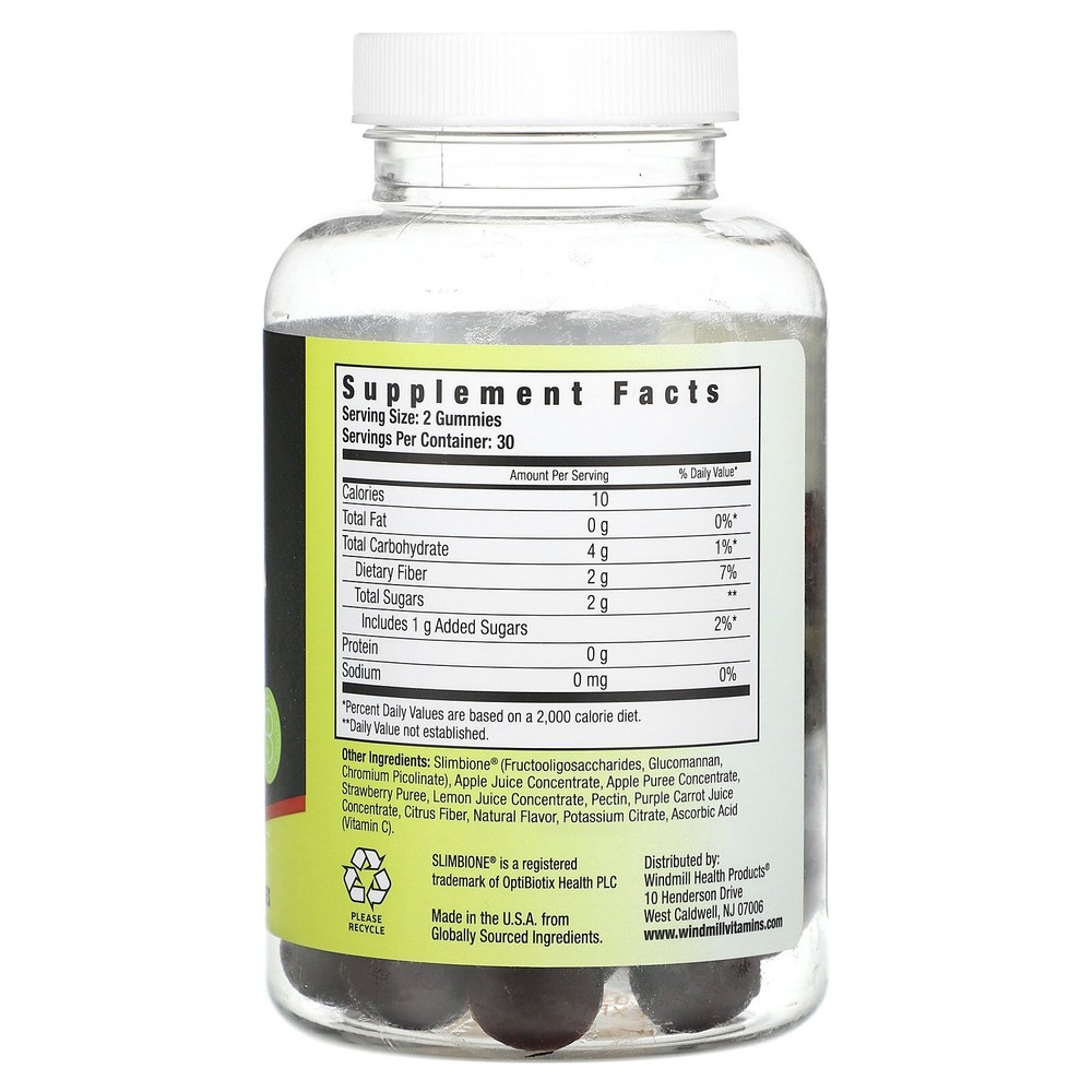 Appetite Control, Prebiotic Gummies, Raspberry , 60 Gummies