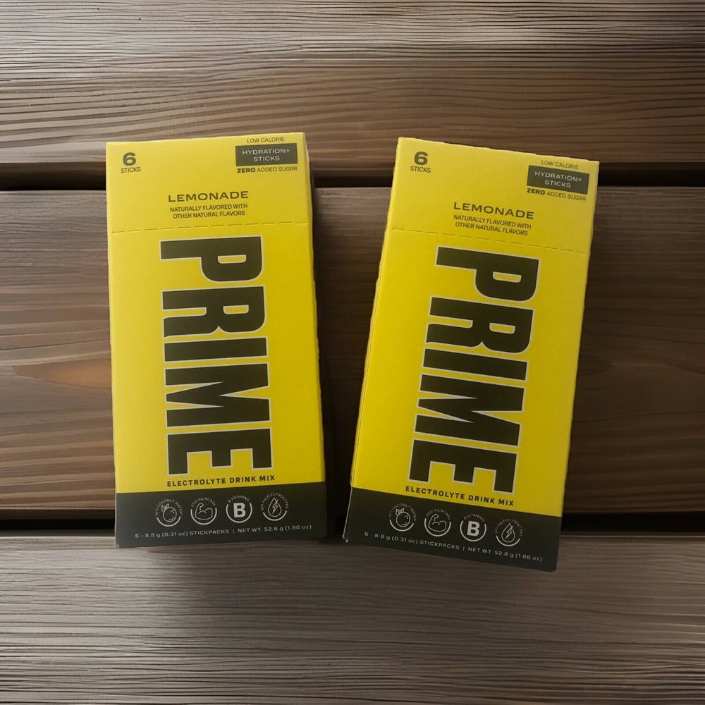 Prime Hydration LEMONADE two 6 stick boxes