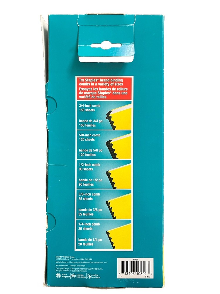 3/8 Inch Binding Combs 100 Pack Black