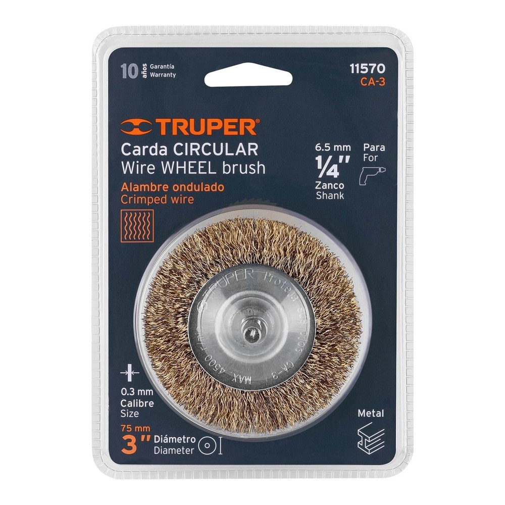 Truper CA-3 Circular card 3" thick wire for drill