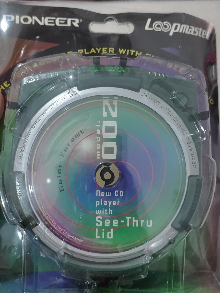 New Old Stock, Untested, Pioneer Loopmaster PCD-002 Clear Portable CD Player