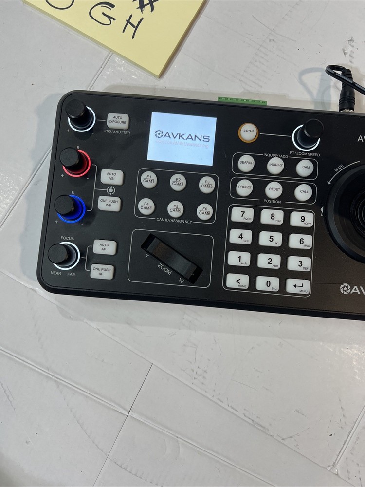 AVKANS Super PTZ Camera Controller 4D Joystick Keyboard Video Switcher Streaming