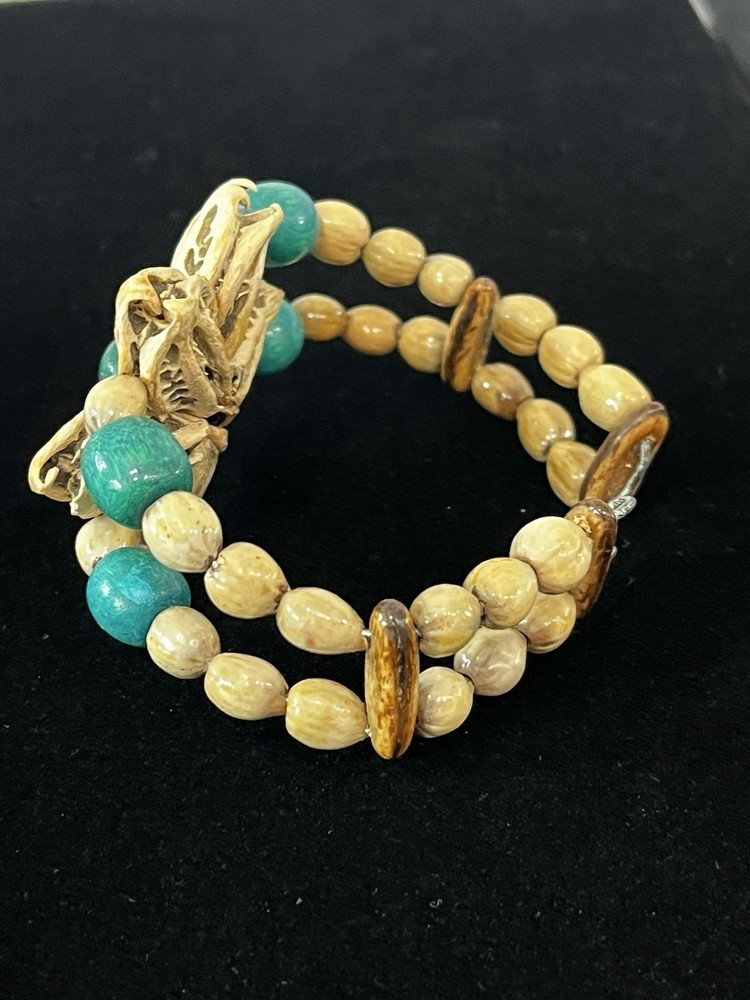 Shell Flower Wrap Cuff Bracelet Boho Retro Handmade