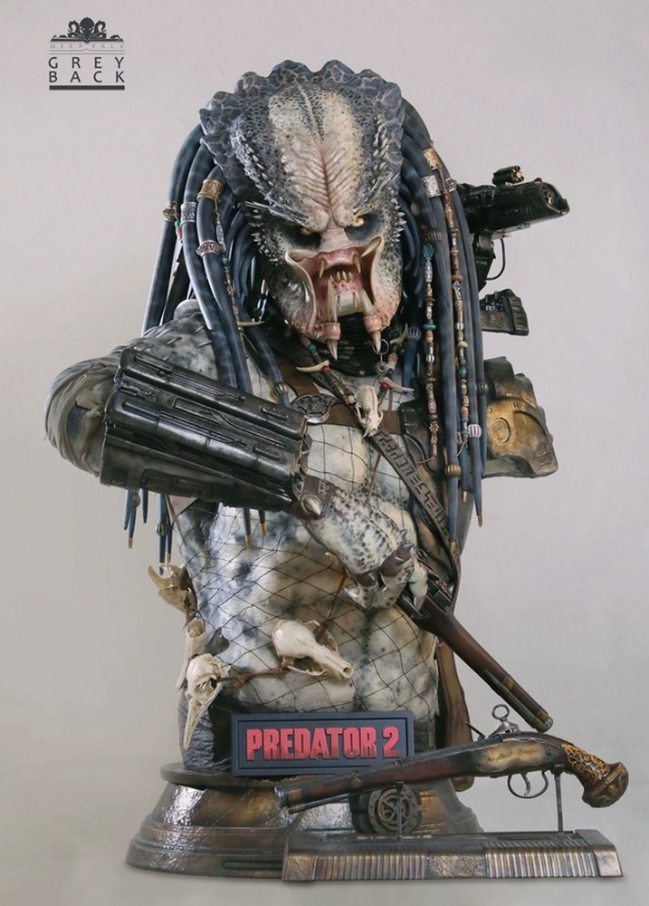 DeepTale Predator 2 Greyback Elder Predator 1/1 Half Body Statue DX Edition