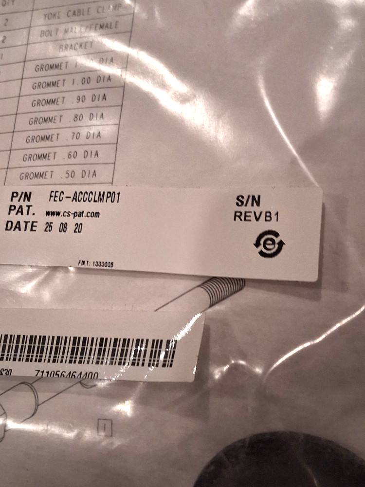 ADC COMMSCOPE FEC-ACCCLMP01 CABLE CLAMP KIT: stackable for FEC cabinets