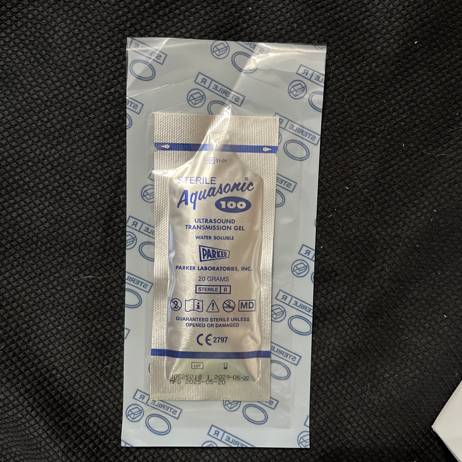 Parker 01-01 Aquasonic 100 Ultrasound Transmission Gel 20gr, 24 Foil Packs 05/29