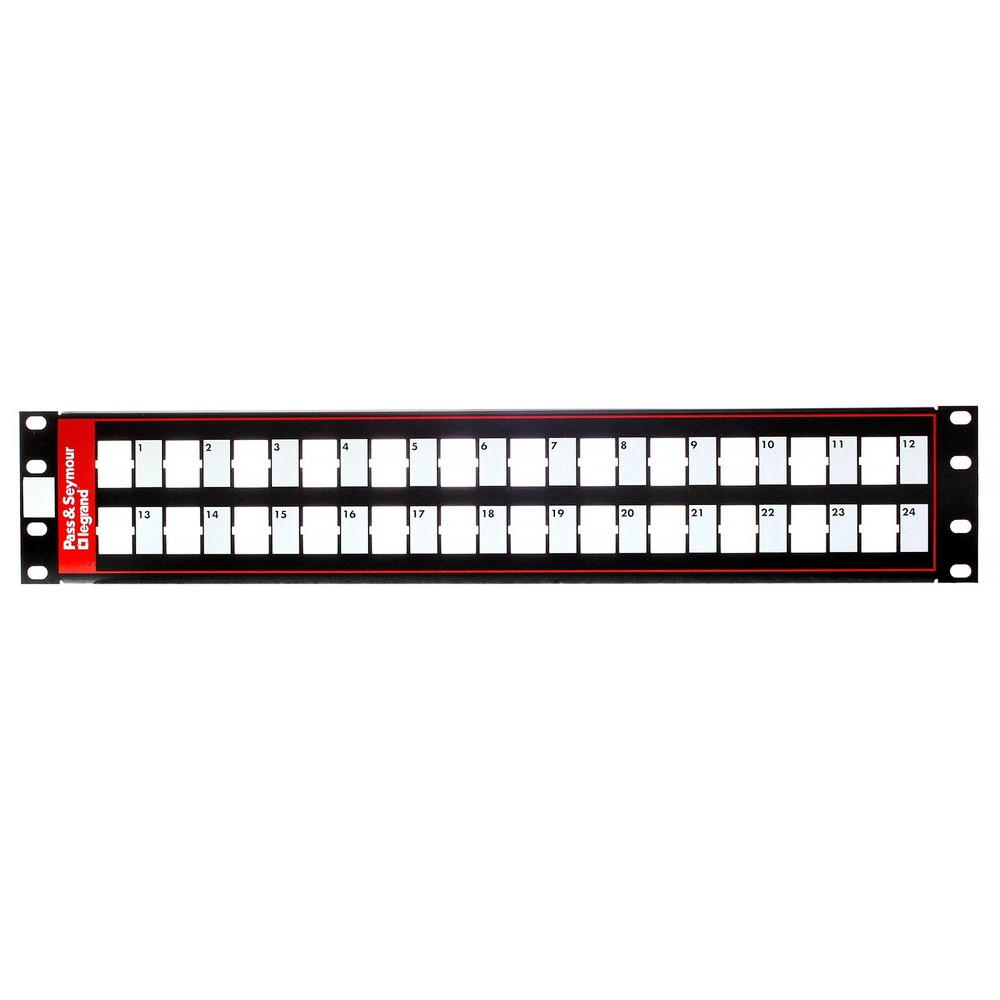 PASS & SEYMOUR PSPKIT24 24 PORT MODULAR JACK PATCH PANEL BLACK