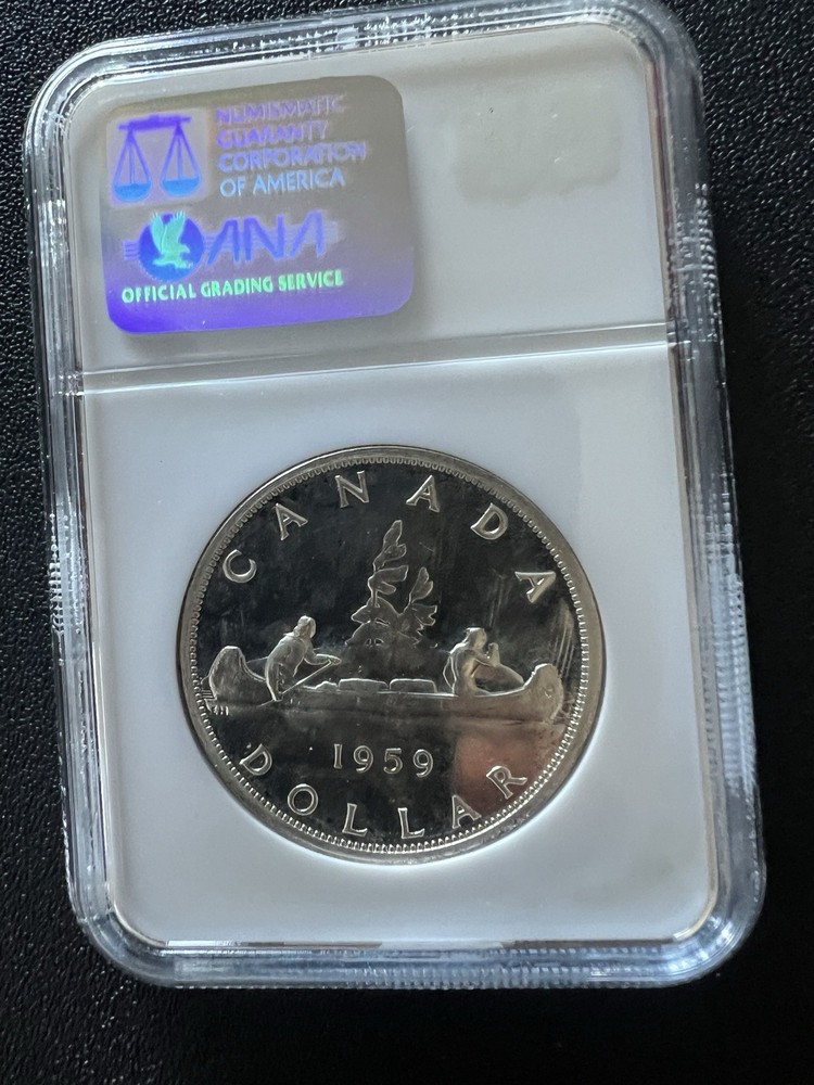 1959 Canada Silver Dollar, - NGC PL 65