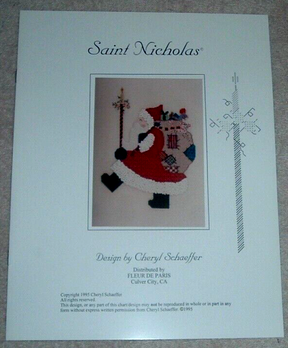 Cheryl Schaeffer "Saint Nicholas" Xmas Santa Needlepoint "Pattern Chart ONLY" WA