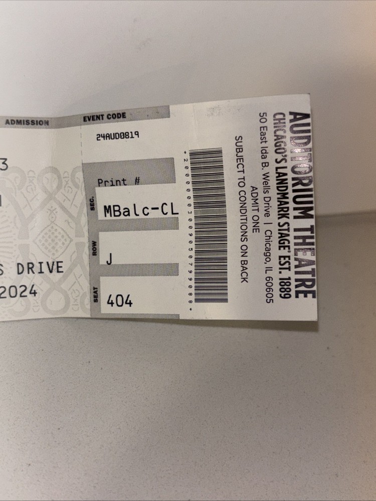 Used Stephen Colbert Late Show Ticket