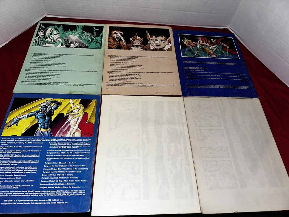 ADVANCED D&D DUNGEON MODULES TSR 1978
