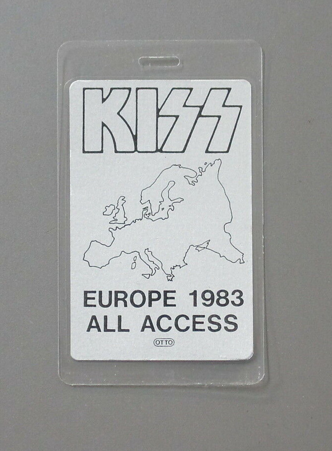 Kiss backstage pass Laminated Authentic Europe 1993 SILVER  !