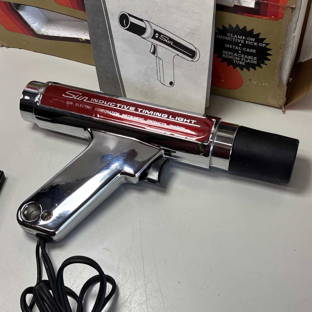 Sun Inductive Timing Light Model CP-7501 Engine Timing Light Box Manual Untested