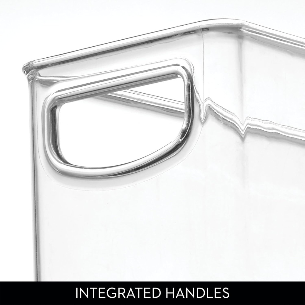 Interdesign Plastic Stackable Pantry Bin - Storage Bin with Handles for Cabinet