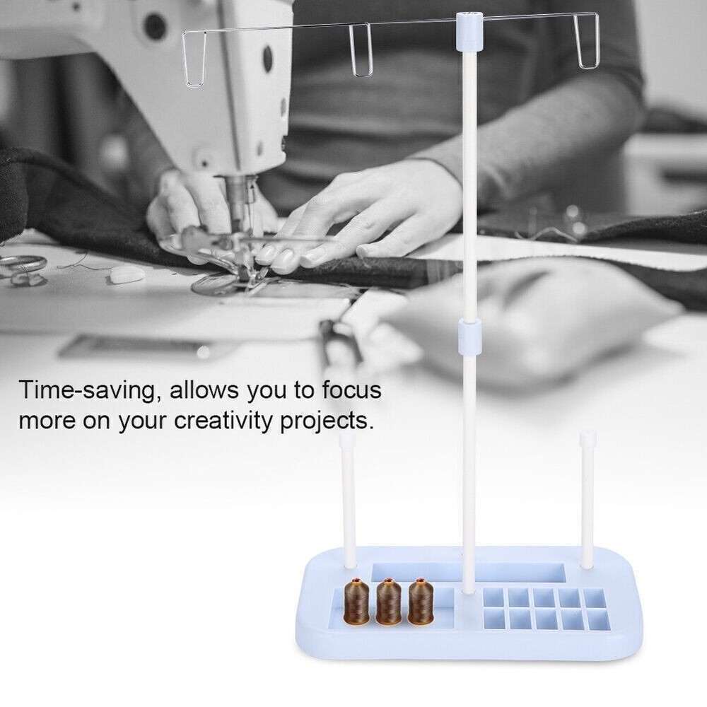 Adjustable 3 Cone Embroidery Thread Spool Holder Stand for Sewing Machine