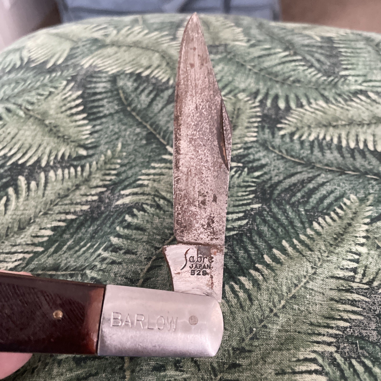 1970s Vintage 1 Blade ** SABRE - 629 *** Large Barlow Pocket Knife JAPAN