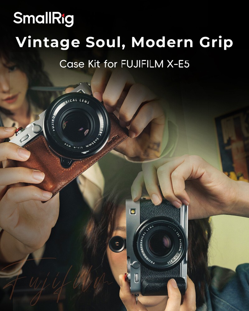 SmallRig X-E5 L-Bracket/Camera Leather Case/Thumb Grip for FUJIFILM X-E5 Camera