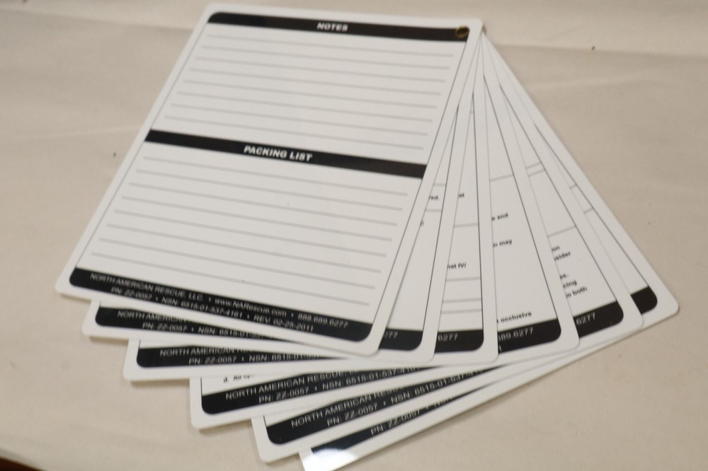 combat casualty Reference card 2010 Unused