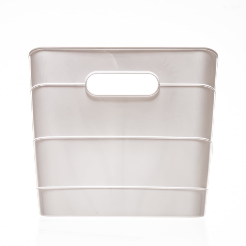 Flexible Plastic Closet Bin, White, 4 pack