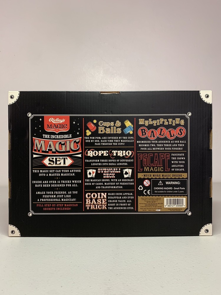 Ridley's Magic The Incredible Magic Set - Svengali Deck, Cup & Balls,