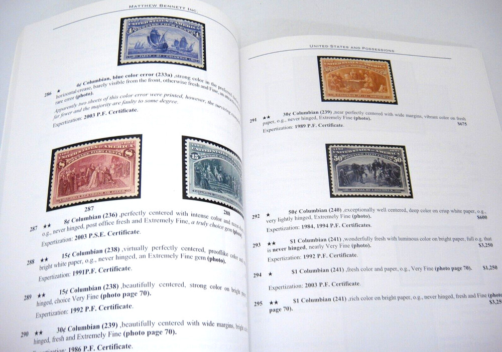 Matthew Bennett Stamp Auction Catalog Dr Robert Rafajko Collection 2004 #270