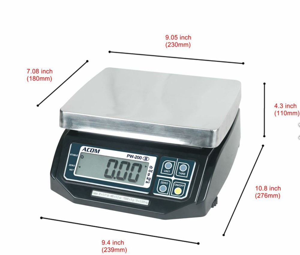 ACOM PW-200RS "CLOVER POS" Interface Portion Control Scale(work with CLOVER POS)