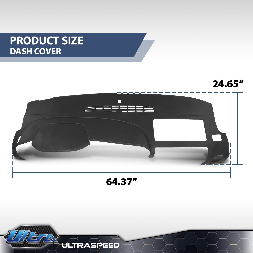 Soft TPE Dash Board Cover Cap Black For 07-2014 Silverado LS LT WT Sierra SL SLE