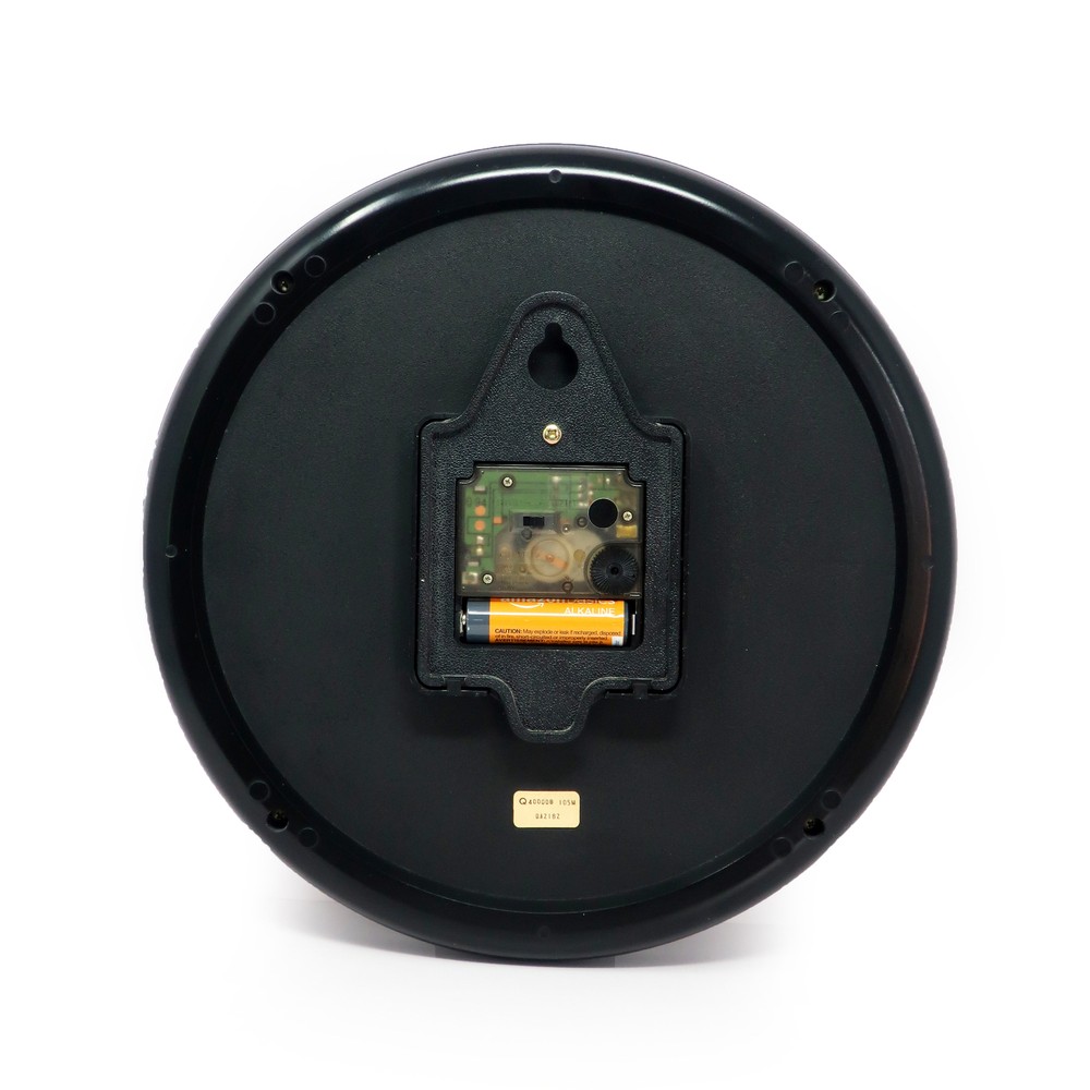 1980s Black Postmodern Wall Clock by Citizen