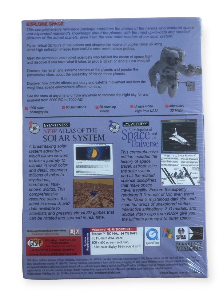DK Explore Space Learning Powerpack Old Version/ Windows 95/98/2000/ME/XP